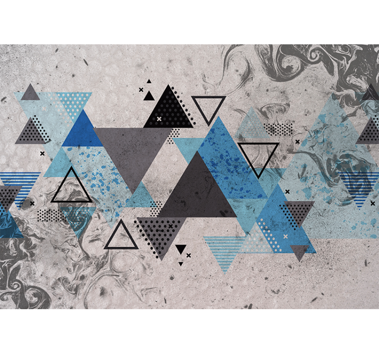 Abstract wall mural geometric design - TenStickers