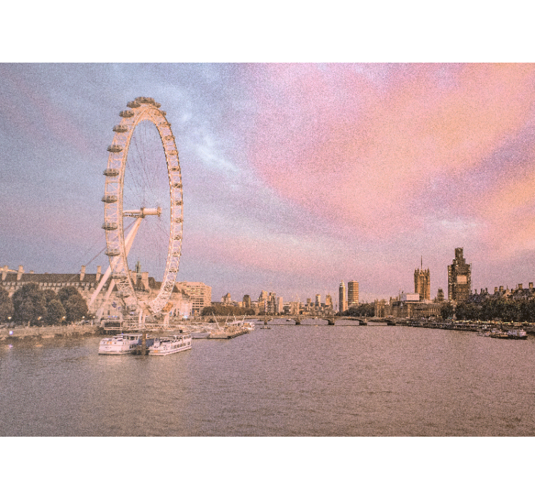 Wall mural london london eye perspective - TenStickers