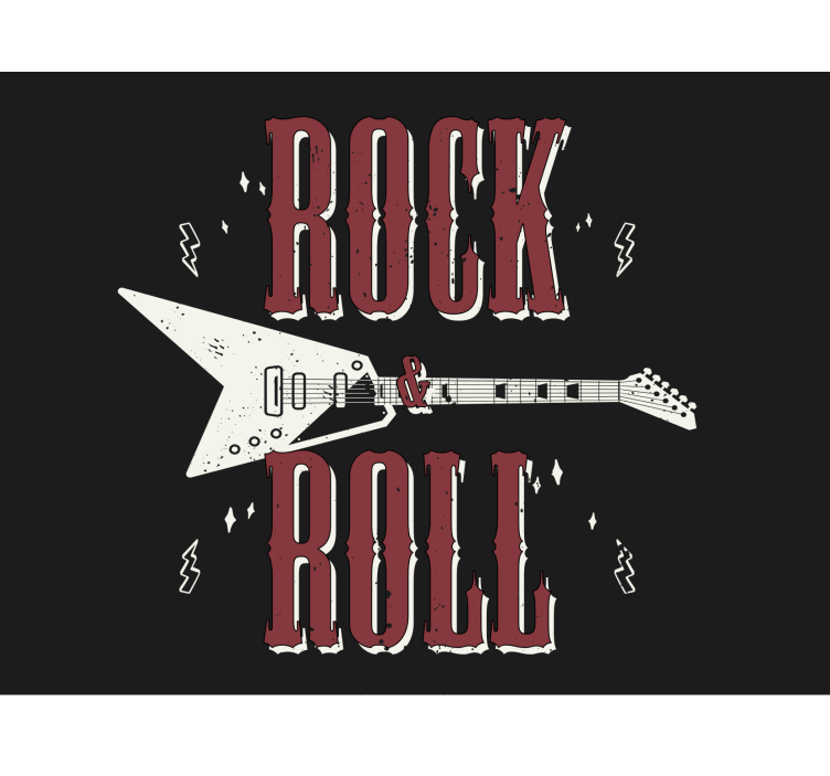 Music wall mural rock guitar artwork - TenStickers