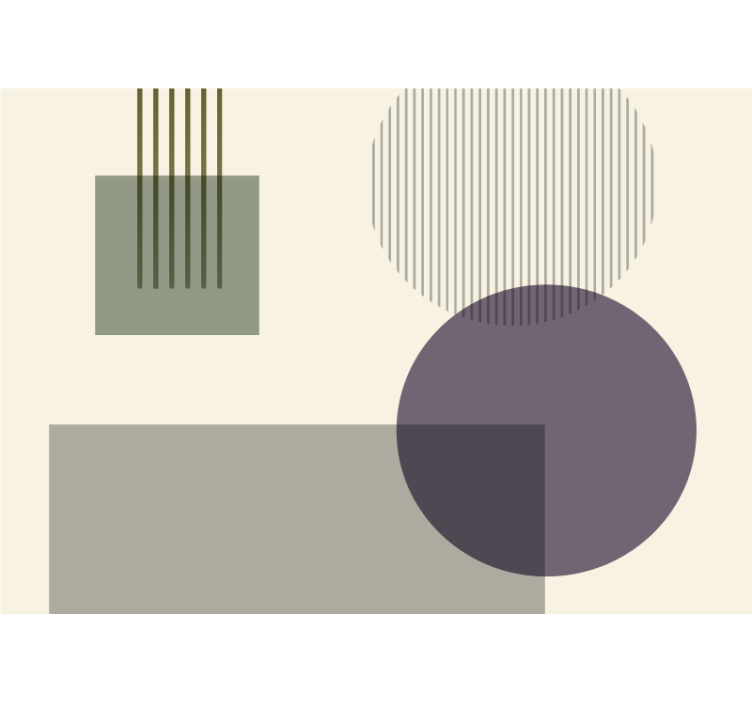 Abstract wall mural geometric shapes play - TenStickers