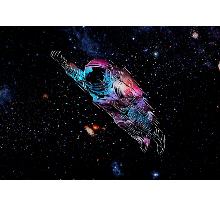 Astronaut in Space Concept wall mural - TenStickers