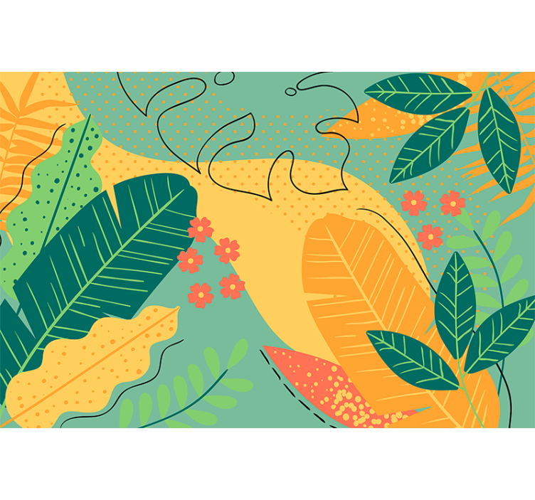 Wall mural nature tropical leaf decoration - TenStickers