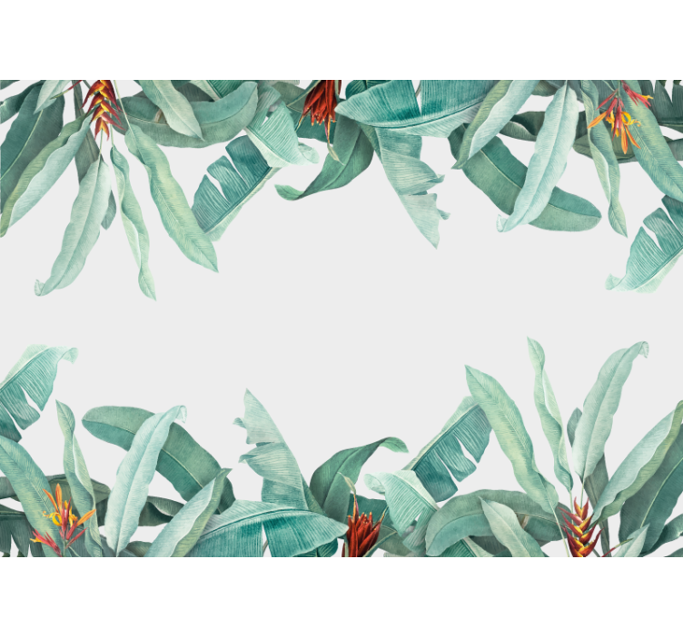 Flower wall mural tropical greenery design - TenStickers