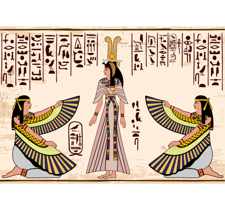 Animals wall mural ancient egyptian characters - TenStickers