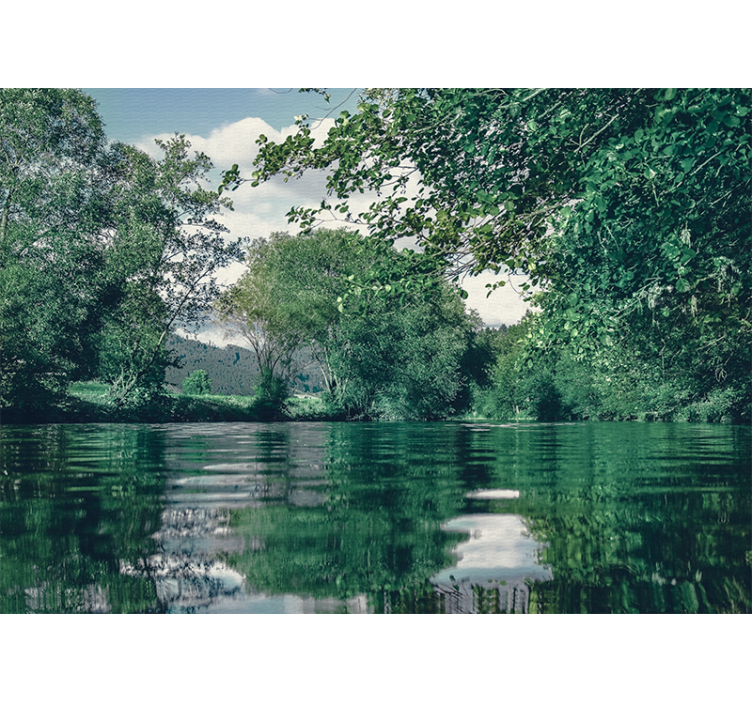 Wall mural nature tranquil river scene - TenStickers