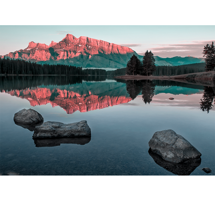 Mountain echo landscape landscape wall mural - TenStickers