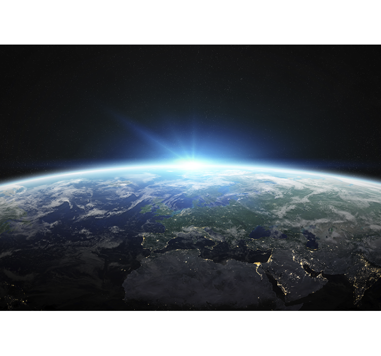 Earth Horizon Glow space wall mural - TenStickers