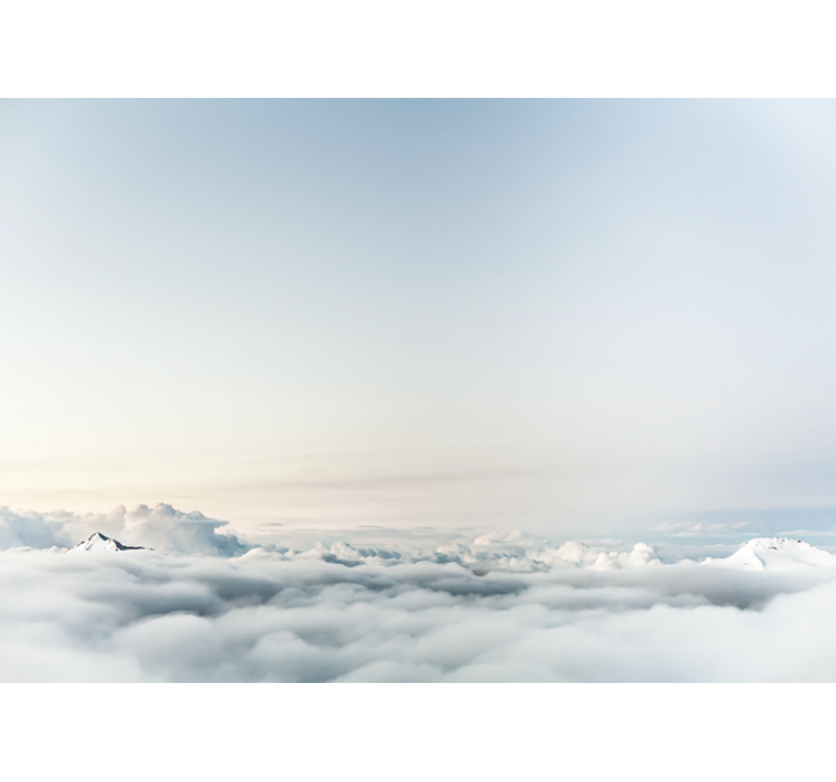 Wall mural mountain serene cloud landscape - TenStickers