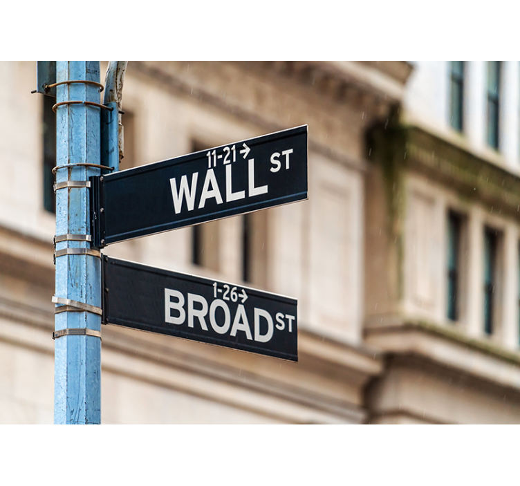 City wall mural wall street sign art decor - TenStickers
