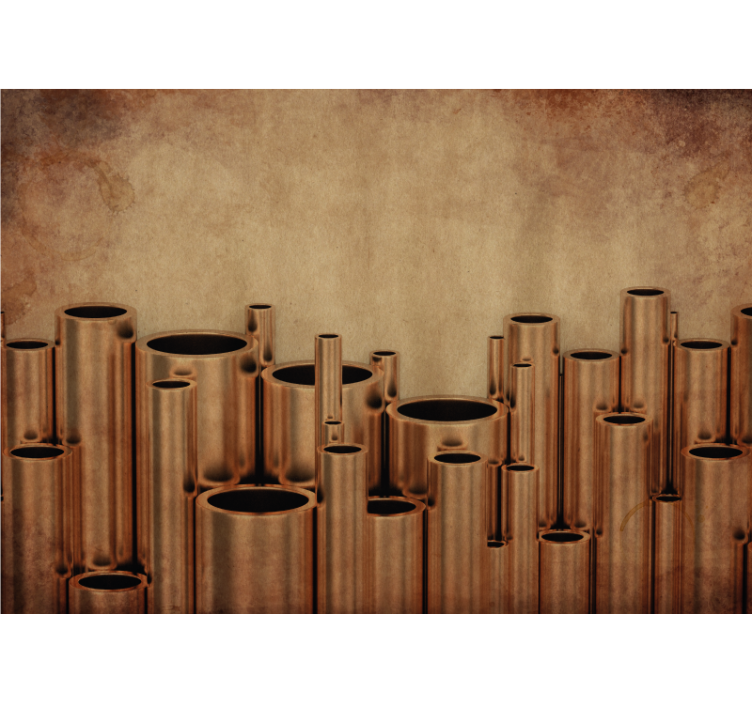 Texture wall mural textured pipe design - TenStickers