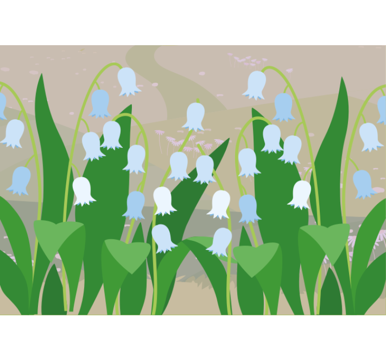 Delicate flower blooms flower wall mural - TenStickers