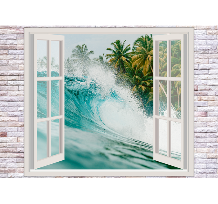 Under the sea wall mural ocean wave scene - TenStickers