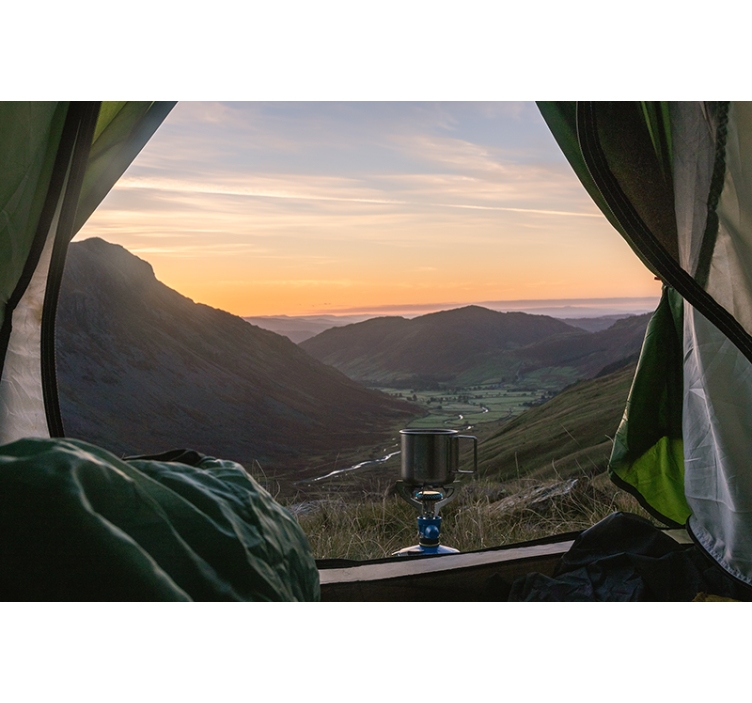 Window carp and mountain 3D Wall Mural - TenStickers