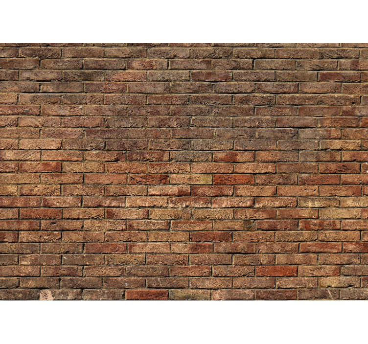 Raw brown brick wall mural - TenStickers