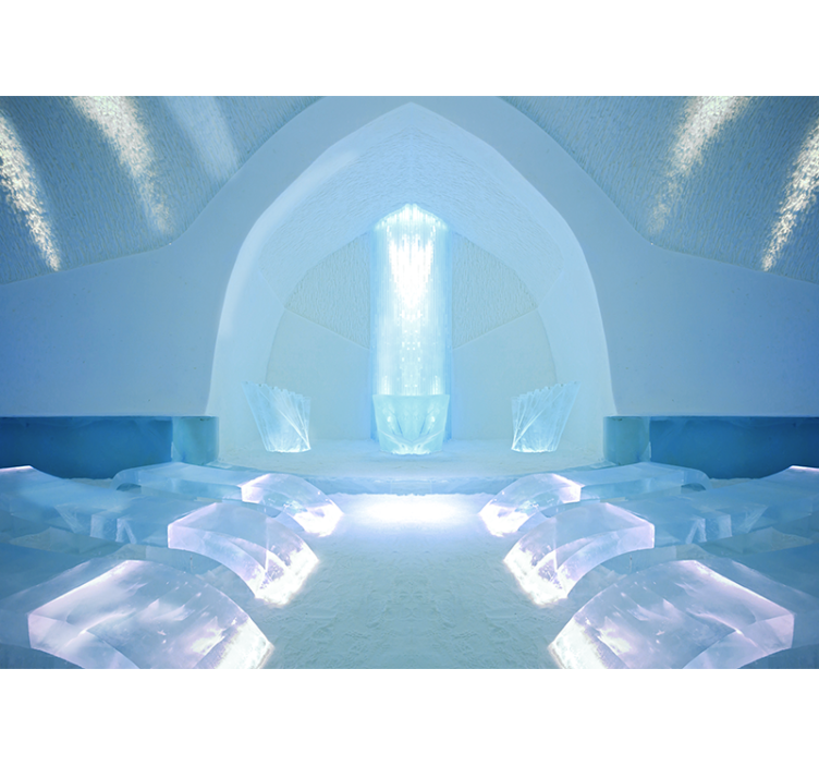 Wall mural nature ice crystal sanctuary - TenStickers