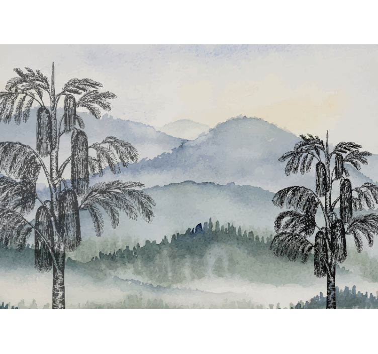 Wall mural nature mountain landscape - TenStickers