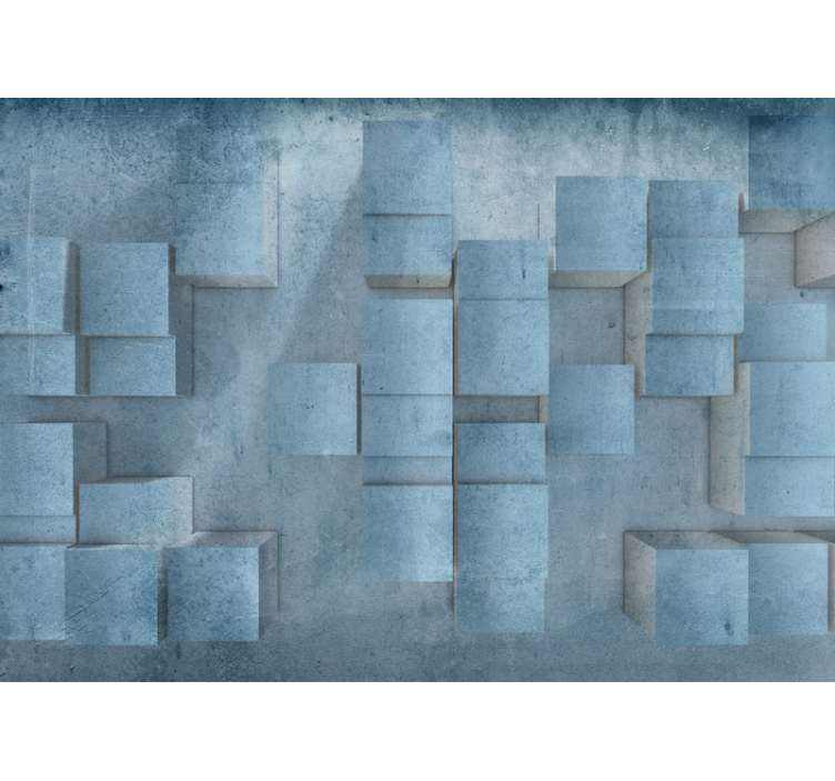 Stone Cubes Effect 3D Wall Mural - TenStickers