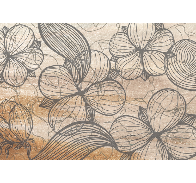 Flower wall mural elegant floral designs - TenStickers