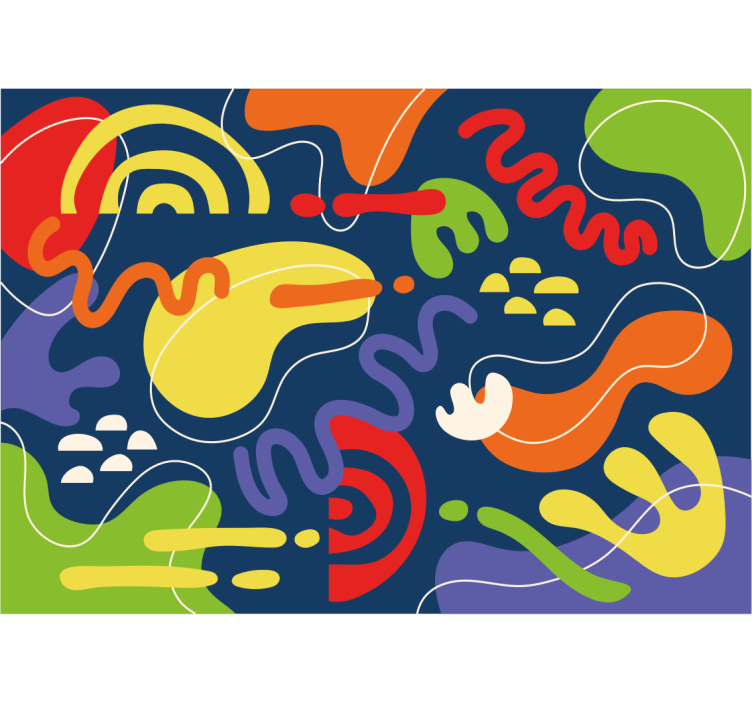 Abstract wall mural dynamic color waves - TenStickers