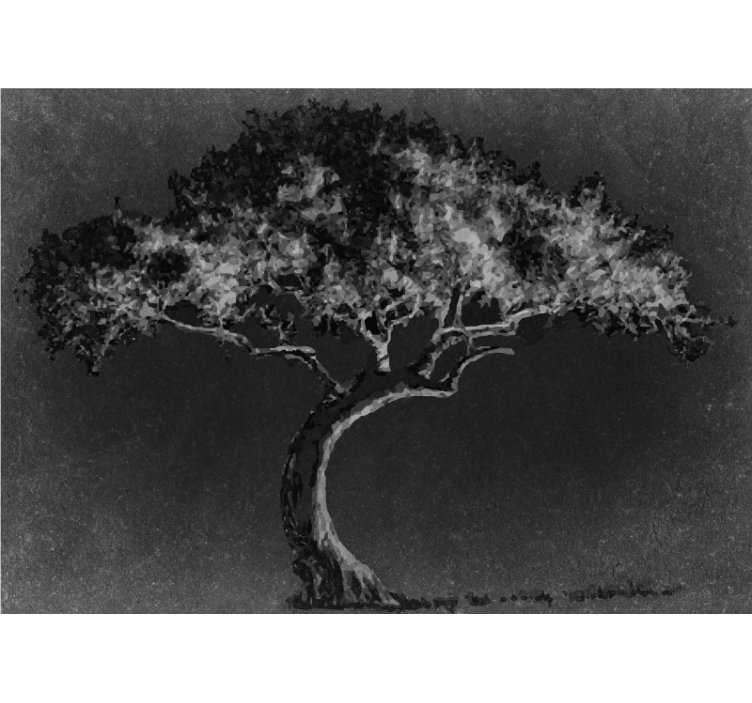 Wall mural trees graceful tree silhouette - TenStickers