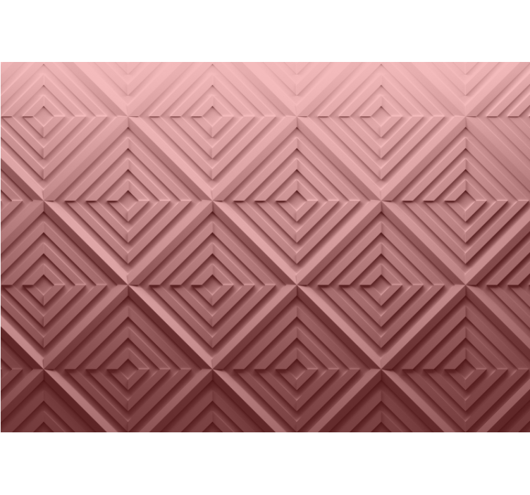 Pink geometrical abstraction 3D Wall Mural - TenStickers