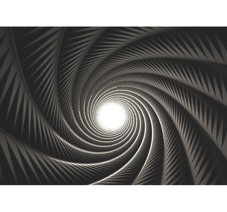 Abstract wall mural spiraling light tunnel - TenStickers