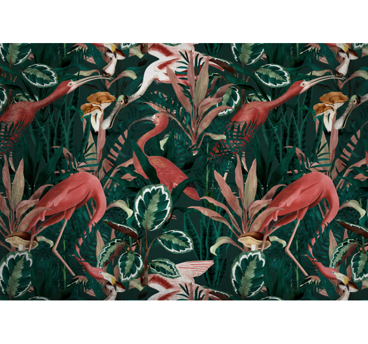 Vintage Garden Exotic Birds wall mural - TenStickers