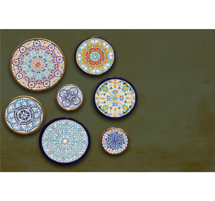 Animals wall mural with detailed circular designs - TenStickers