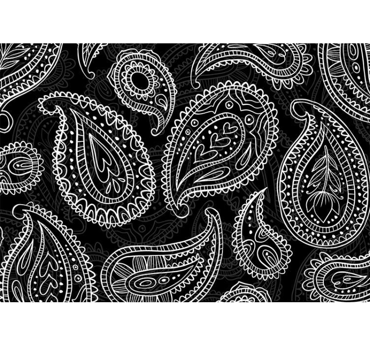 Texture wall mural intricate paisley designs - TenStickers
