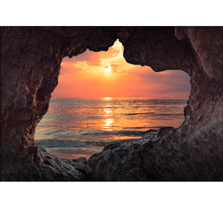 Landscape wall mural sea sunset view - TenStickers