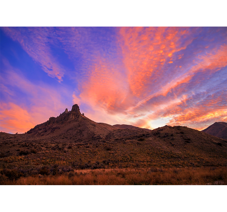 Majestic mountain twilight landscape wall mural - TenStickers
