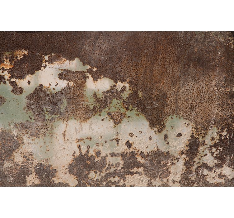 Rusty old metal wall wall mural - TenStickers