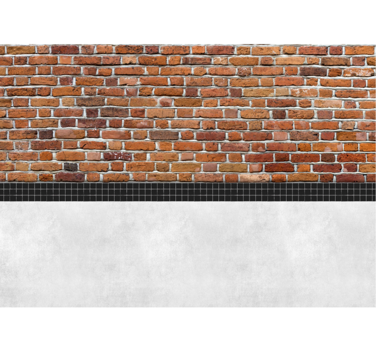 Los ladrillos con losetas brick wall mural - TenStickers