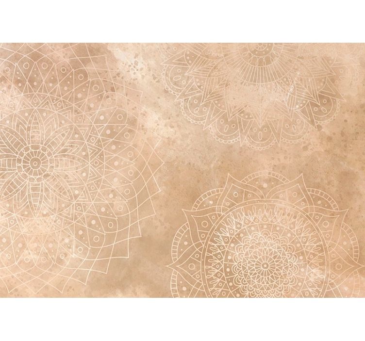 mandalas vintage living room wall mural - TenStickers