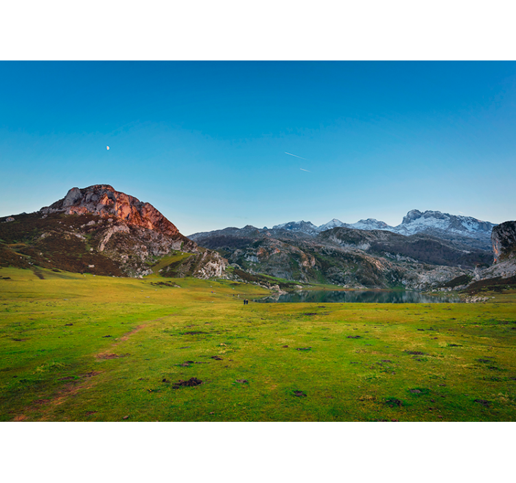 Mountainous Pasture Vista landscape wall mural - TenStickers