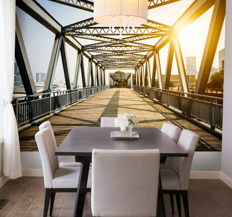 3D effect bridge wall mural - TenStickers