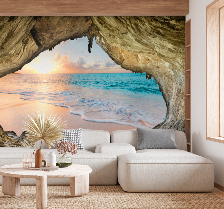 3D ocean view 3D mall mural - TenStickers