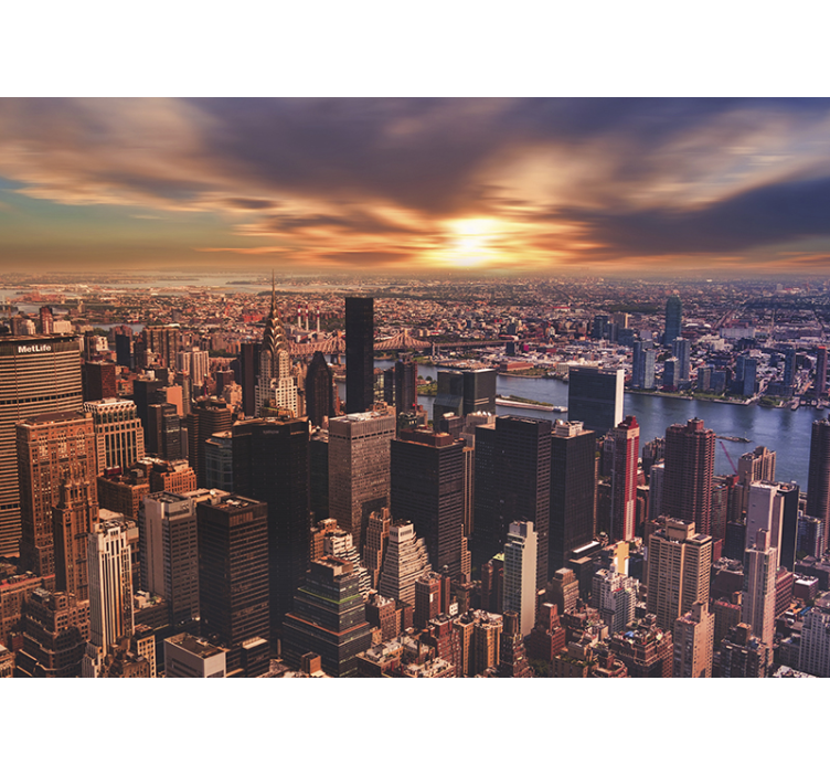 Newyork high buildings view wall mural - TenStickers