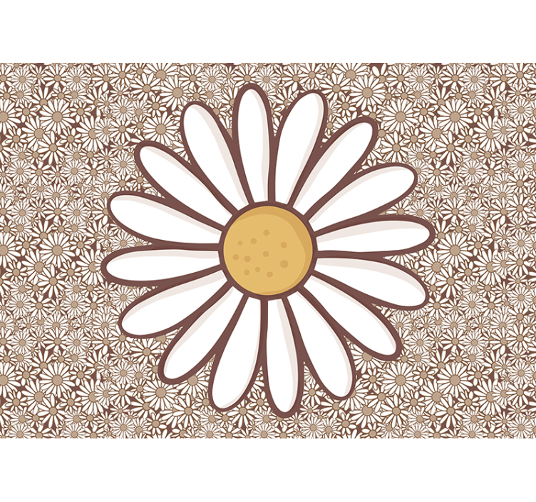 Daisy flower photo wall mural - TenStickers