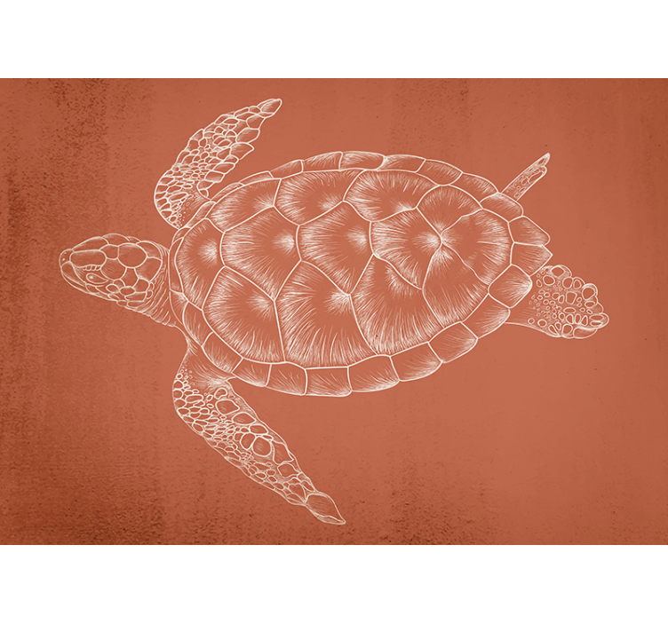 Animals wall mural sea turtle artwork - TenStickers