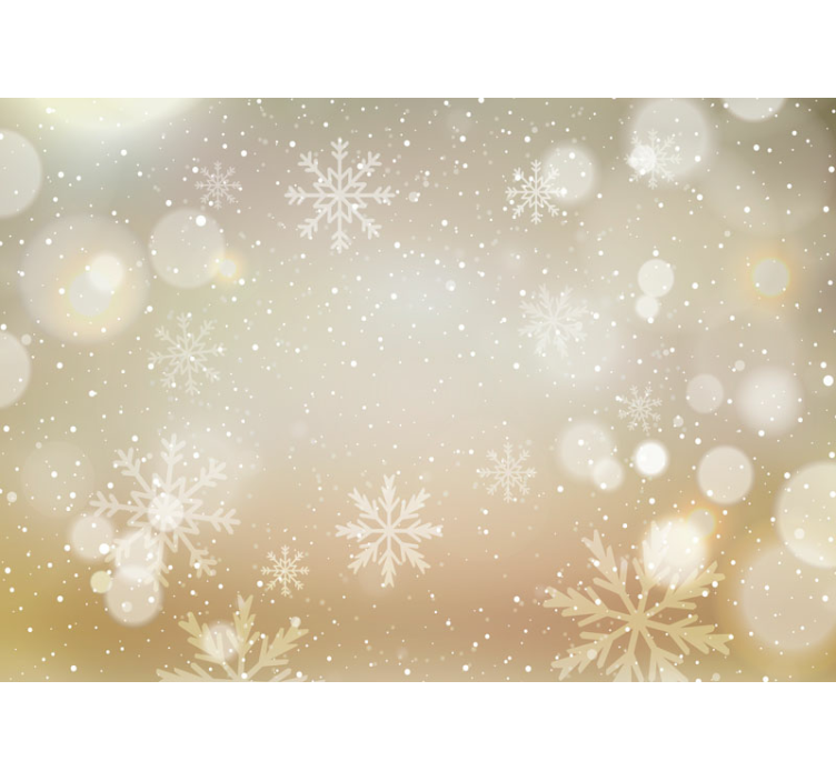 Christmas snowflakes shiny effect wall mural - TenStickers