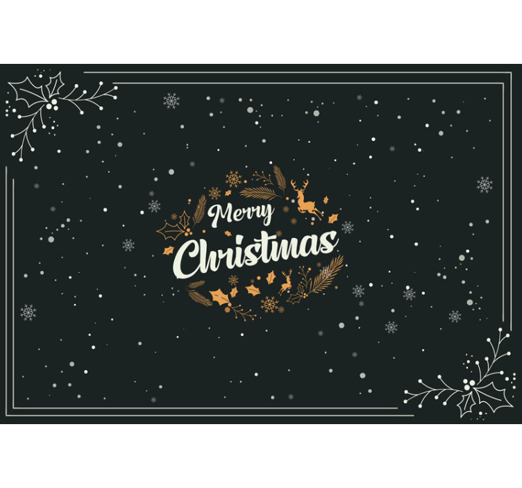 Merry Christmas composition wall mural - TenStickers