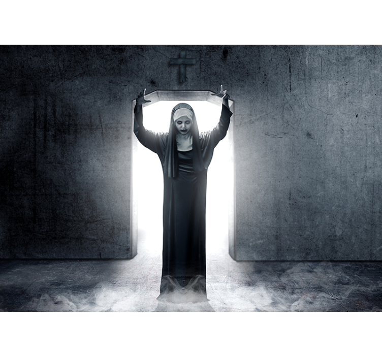 Terrifying nun shouting  wall mural - TenStickers