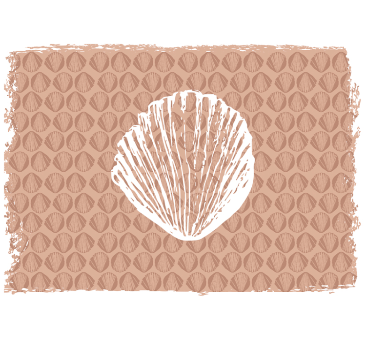 Seashell Pattern flower wall mural - TenStickers