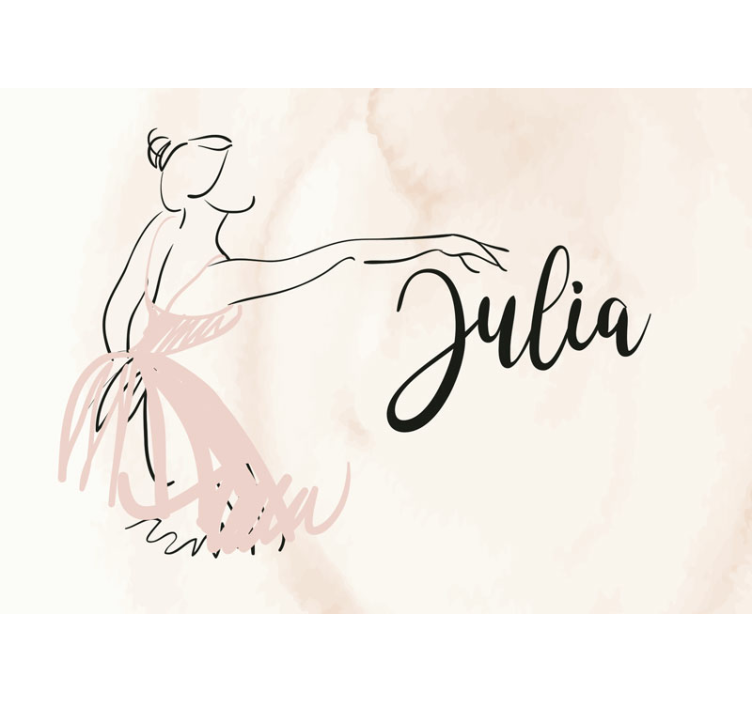 Elegant Dancer Figure quote wall mural - TenStickers