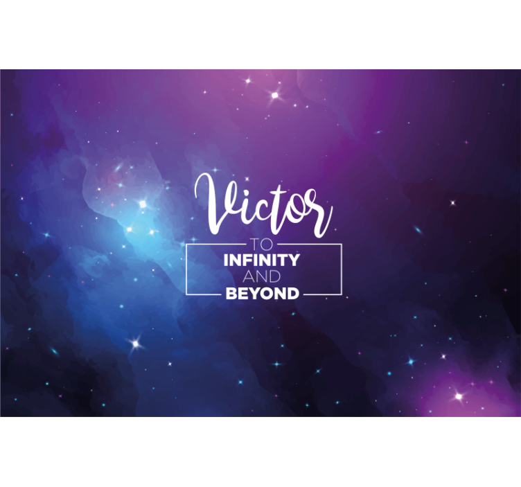 Galaxy personalised quote custom wall mural - TenStickers