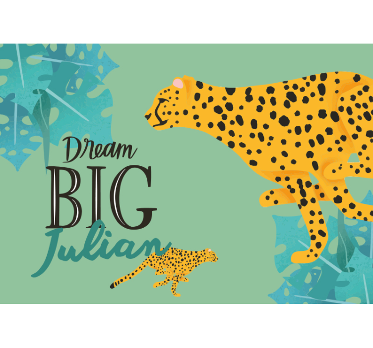 Personalised Leopards Jungle  custom wall mural - TenStickers