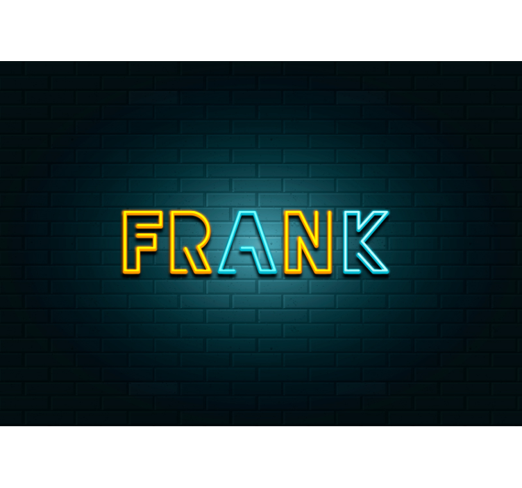 Personalised glowing name custom wall mural - TenStickers