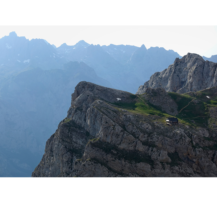 On a cliff and mountains Mountain wall mural - TenStickers