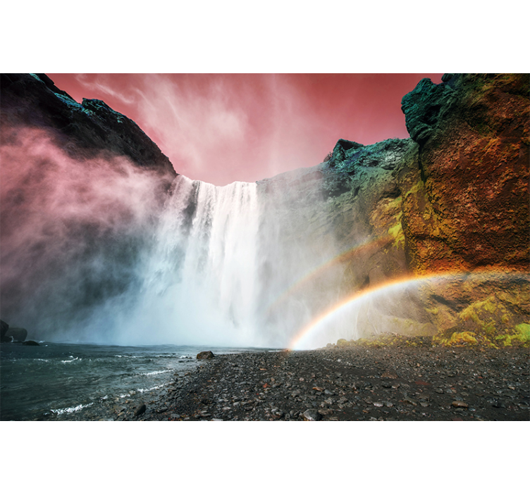 Wall mural waterfall grand cascade view - TenStickers